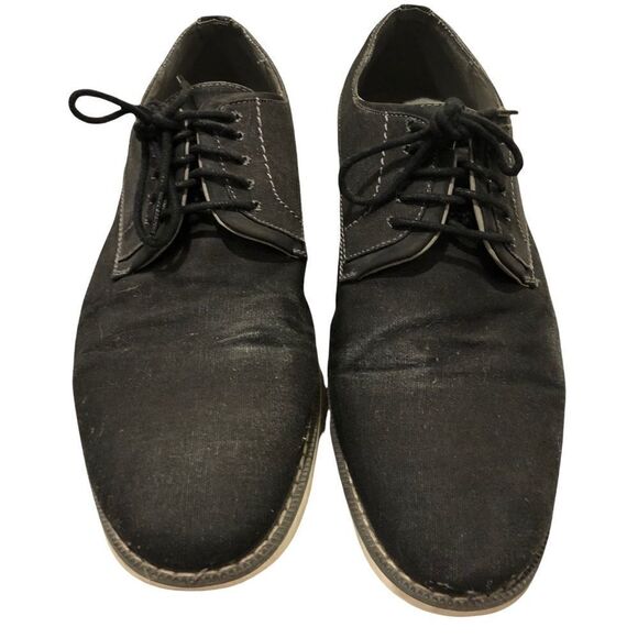 Madden men’s black denim oxfords - Picture 2 of 7